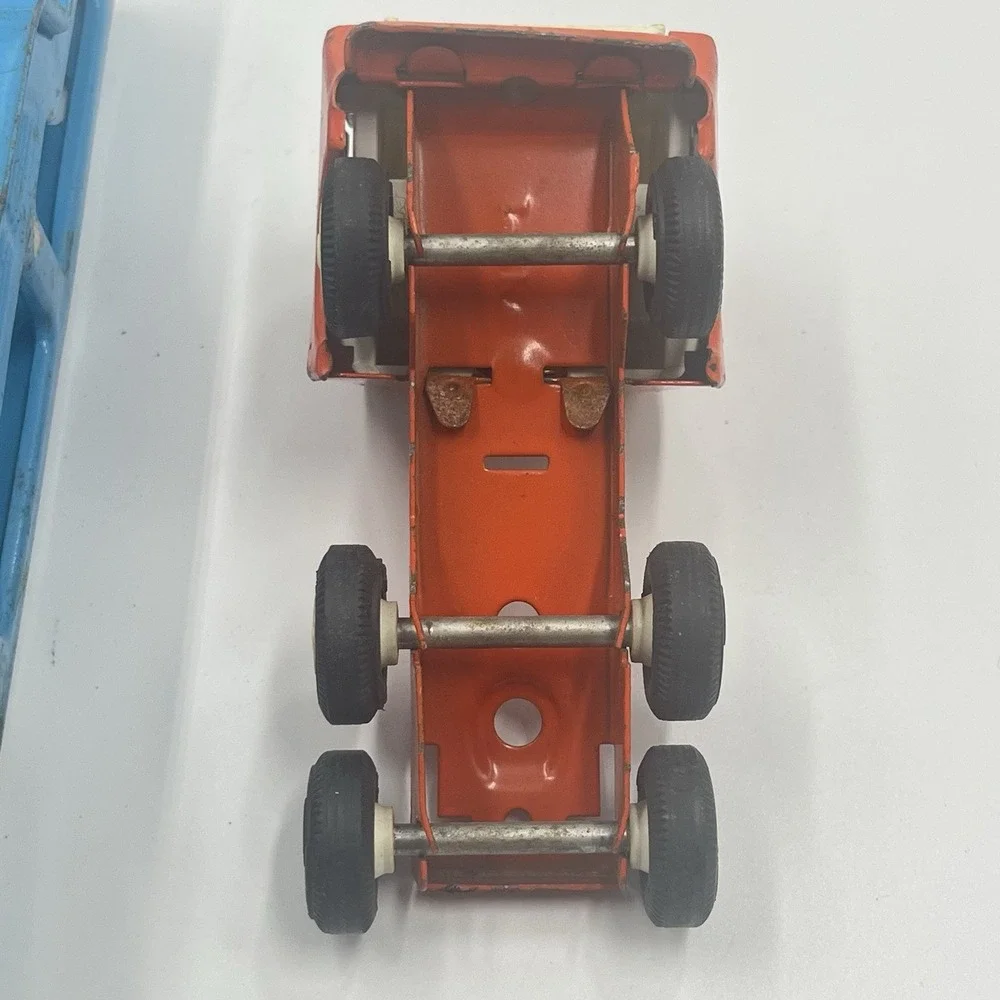 Vintage Buddy L‎ Blue Car Carrier Truck 10 1/2